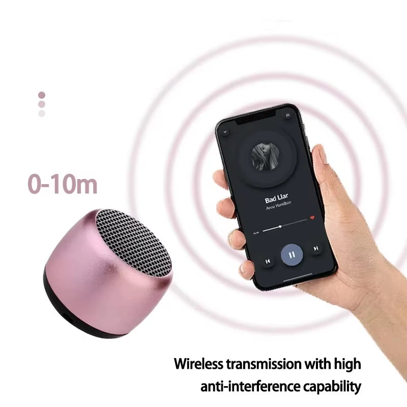 Experience Powerful Sound Anywhere with the M1 Mini Bluetooth-Compatible Portable Speaker - Your Compact Metal Subwoofer Solution!