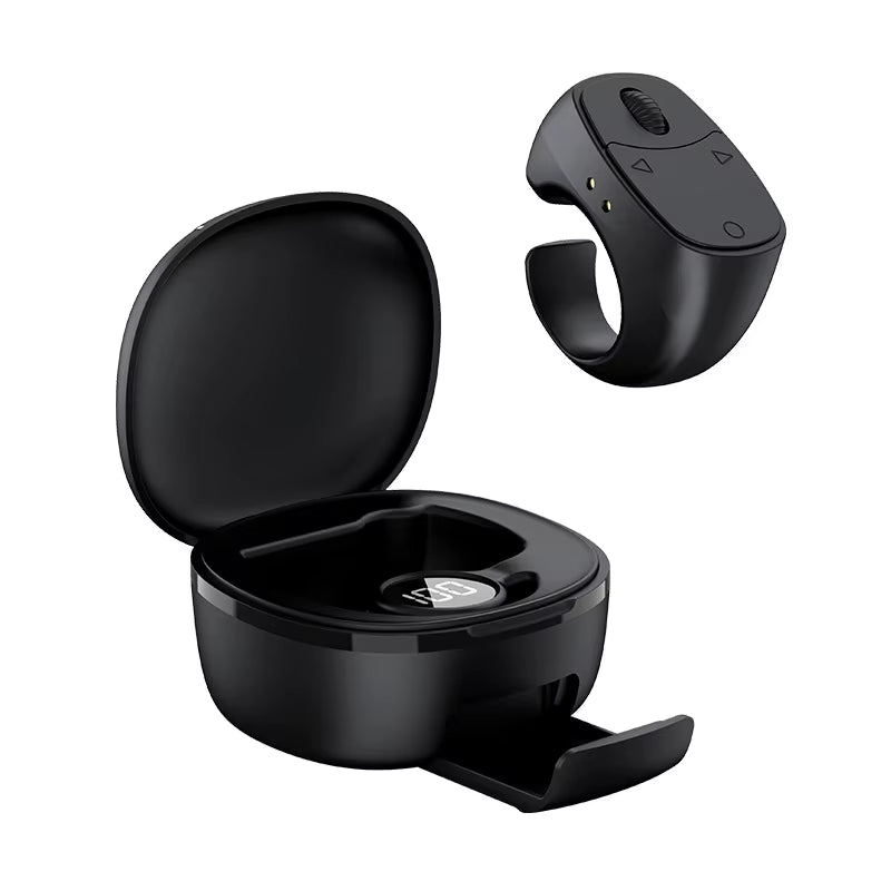 Remote Control Wireless Bluetooth Roller Fingertip Ring Portable Mobile Selfie Mice Video Automatic Page Turner Browsing Ring