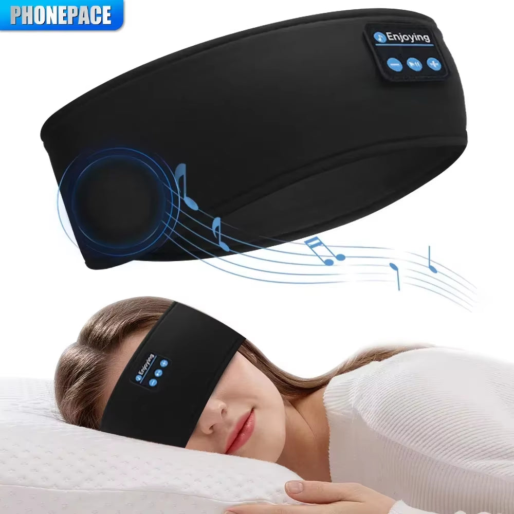 BT Earphones Sports Sleeping Headband Elastic Wireless Headphones Music Eye Mask Wireless Bluetooth Headset Headband
