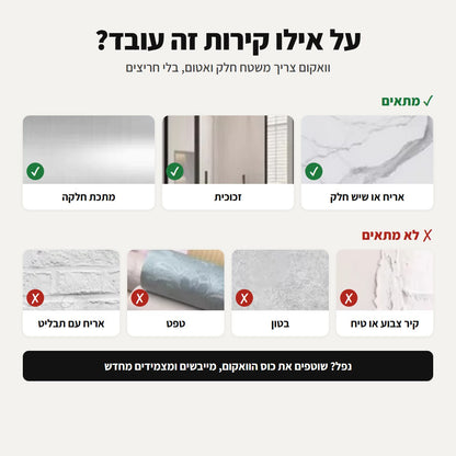 מדף אמבטיה בוואקום – בלי קידוח ובלי כלים