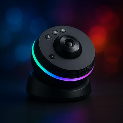 REXSAR Galaxy Night Projector, a round black nebula projector with a glowing light ring